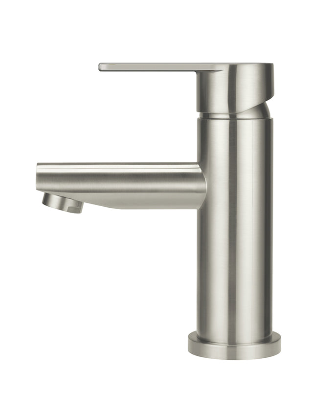 Round Paddle Basin Mixer - PVD Brushed Nickel (SKU: MB02PD-PVDBN) by Meir NZ