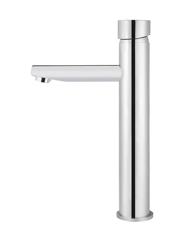 Round Pinless Tall Basin Mixer - Polished Chrome