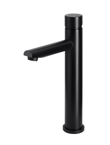 Round Pinless Tall Basin Mixer - Matte Black