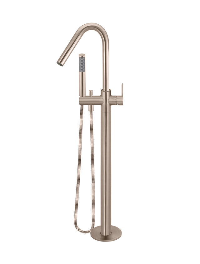 Round Paddle Freestanding Bath Spout and Hand Shower - Champagne (SKU: MB09PD-CH) by Meir NZ