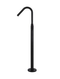 Round Paddle Freestanding Bath Spout and Hand Shower - Matte Black - MB09PD
