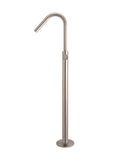 Round Pinless Freestanding Bath Spout and Hand Shower - Champagne - MB09PN-CH