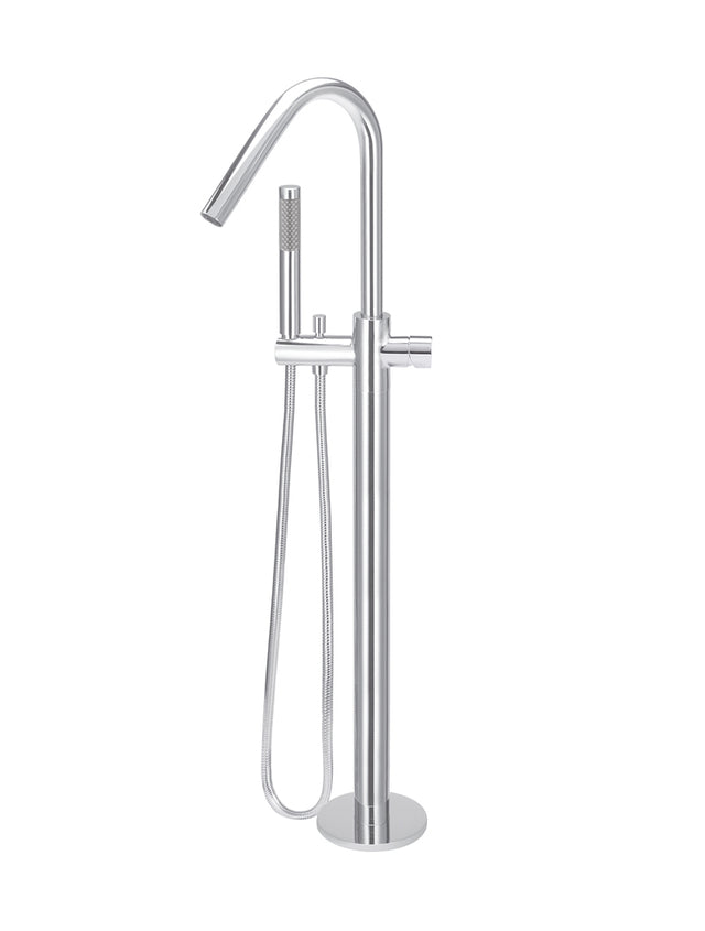 Round Pinless Freestanding Bath Spout and Hand Shower - Polished Chrome (SKU: MB09PN-C) by Meir NZ