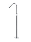 Round Pinless Freestanding Bath Spout and Hand Shower - Polished Chrome - MB09PN-C