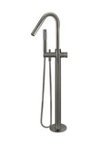 Round Pinless Freestanding Bath Spout and Hand Shower - Shadow - MB09PN-PVDGM