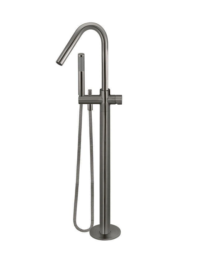 Round Pinless Freestanding Bath Spout and Hand Shower - Shadow (SKU: MB09PN-PVDGM) by Meir NZ