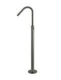 Round Pinless Freestanding Bath Spout and Hand Shower - Shadow - MB09PN-PVDGM