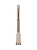 Round Gooseneck Kitchen Mixer Tap with Paddle Handle - Champagne - MK03PD-CH