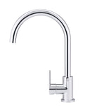 Round Gooseneck Kitchen Mixer Tap with Paddle Handle - Polished Chrome - MK03PD-C