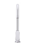 Round Gooseneck Kitchen Mixer Tap with Paddle Handle - Polished Chrome - MK03PD-C