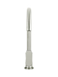 Round Gooseneck Kitchen Mixer Tap with Paddle Handle - PVD Brushed Nickel - MK03PD-PVDBN