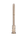 Round Gooseneck Kitchen Mixer Tap with Pinless Handle - Champagne - MK03PN-CH