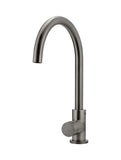 Round Gooseneck Kitchen Mixer Tap with Pinless Handle - Shadow - MK03PN-PVDGM