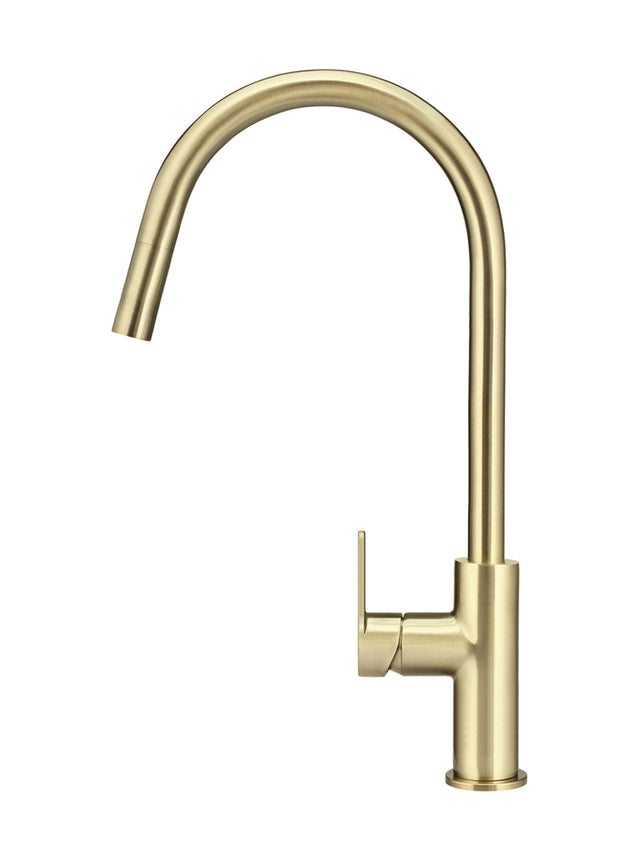Round Paddle Piccola Pull Out Kitchen Mixer Tap - PVD Tiger Bronze (SKU: MK17PD-PVDBB) by Meir NZ