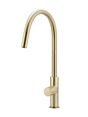 Round Pinless Piccola Pull Out Kitchen Mixer Tap - PVD Tiger Bronze