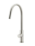 Round Pinless Piccola Pull Out Kitchen Mixer Tap - PVD Brushed Nickel - MK17PN-PVDBN