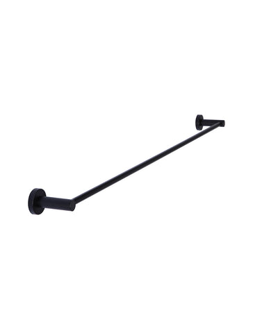 Round Single Towel Rail - Matte Black