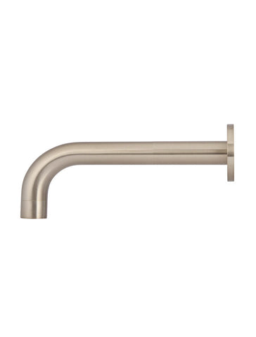 Round Curved Bath Spout - Champagne