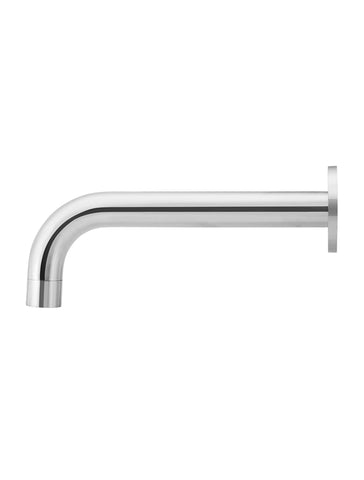 Round Curved Bath Spout - Polished Chrome