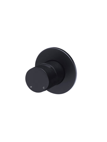 Round Pinless Wall Mixer - Matte Black