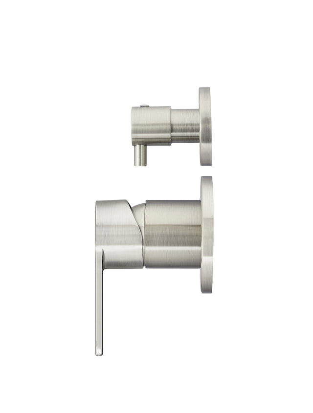 Round Paddle Diverter Mixer - PVD Brushed Nickel (SKU: MW07TSPD-PVDBN) by Meir NZ