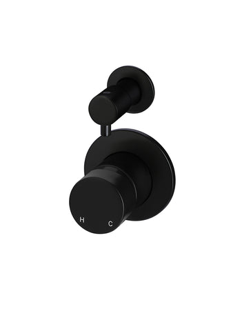 Round Pinless Diverter Mixer - Matte Black