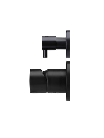 Round Pinless Diverter Mixer - Matte Black