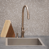 Round Pinless Piccola Pull Out Kitchen Mixer Tap - PVD Brushed Nickel - MK17PN-PVDBN