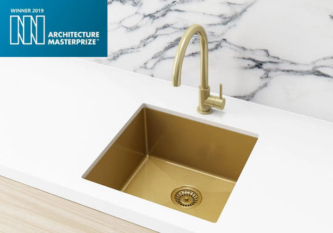 Kitchen Sink - Single Bowl 450 x 450 - Brushed Bronze Gold
