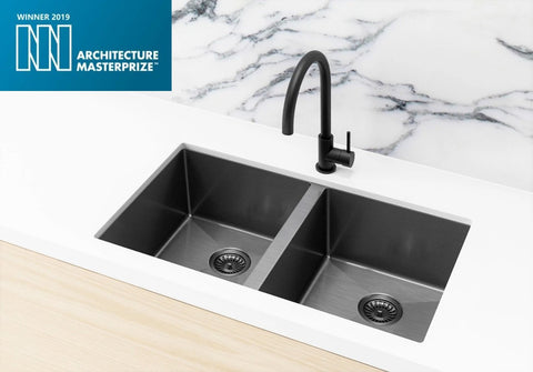 Kitchen Sink - Double Bowl 760 x 440 - Gunmetal Black