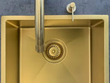 Sink Strainer and Waste Plug Basket with Stopper - Brushed Bronze Gold - MST04-BB