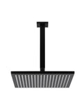 Square Ceiling Shower 300mm rose, 200mm dropper - Matte Black - MA0403