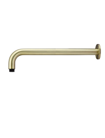 Round Wall Shower Curved Arm 400mm - PVD Tiger Bronze