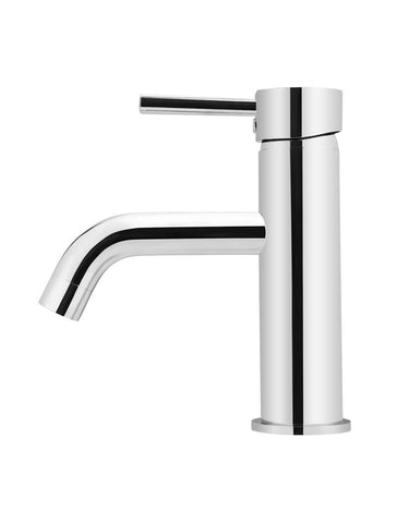 Round Basin Mixer Curved - Polished Chrome