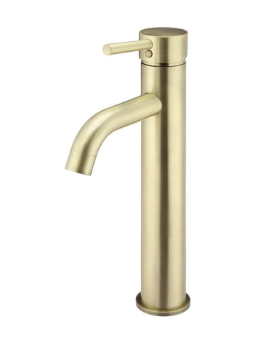 Round Tall Basin Mixer Curved - PVD Tiger Bronze