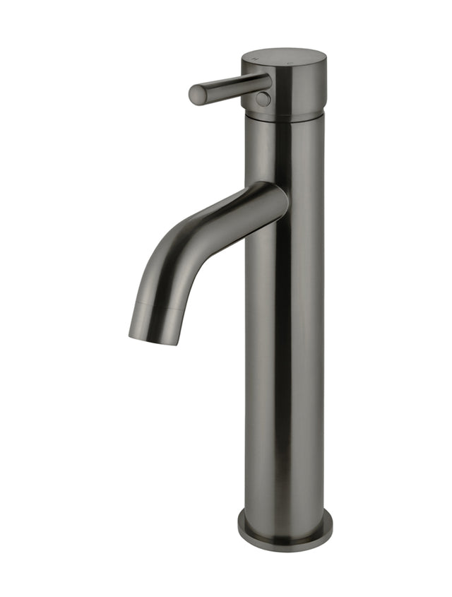 Round Tall Curved Basin Mixer - Shadow (SKU: MB04-R3-PVDGM) by Meir