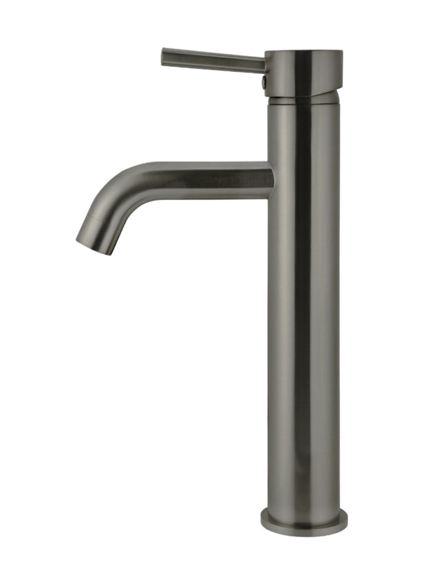Round Tall Curved Basin Mixer - Shadow (SKU: MB04-R3-PVDGM) by Meir