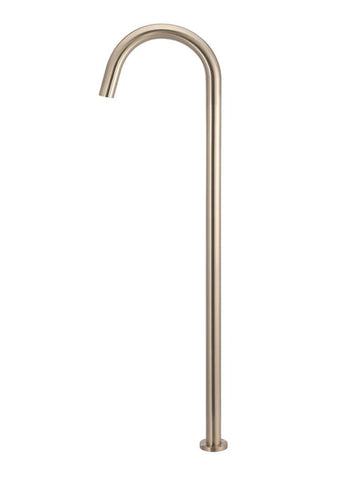 Round Freestanding Bath Spout - Champagne