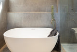 Round Freestanding Bath Spout - Champagne - MB06-CH