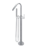 Round Freestanding Bath Spout and Hand Shower - Polished Chrome - MB09-C