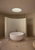 Round Freestanding Bath Spout and Hand Shower - Champagne - MB09-CH
