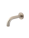 Round Curved Basin Wall Spout 130mm - Champagne - MBS05-130-CH