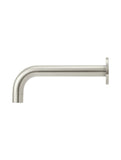 Round Curved Basin Wall Spout - PVD Brushed Nickel - MBS05-PVDBN