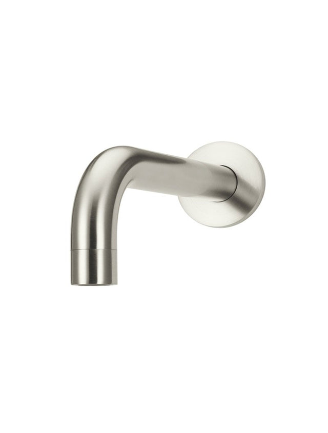 Round Curved Basin Wall Spout - PVD Brushed Nickel (SKU: MBS05-PVDBN) by Meir