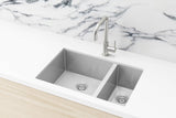 Kitchen Sink - One and Half Bowl 670 x 440 - Brushed Nickel - MKSP-D670440-NK