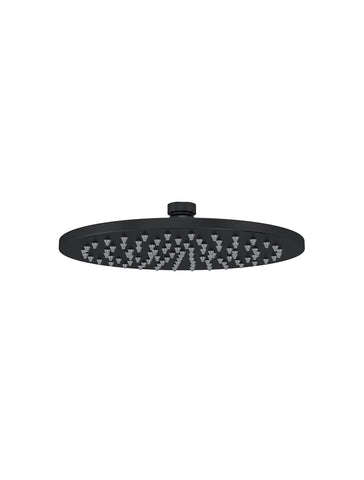 Round Shower Rose 200mm - Matte Black