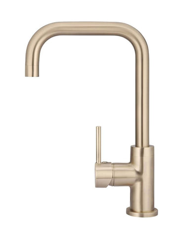 Round Kitchen Mixer Tap - Champagne