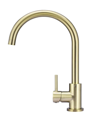 Round Kitchen Mixer Tap - PVD Tiger Bronze