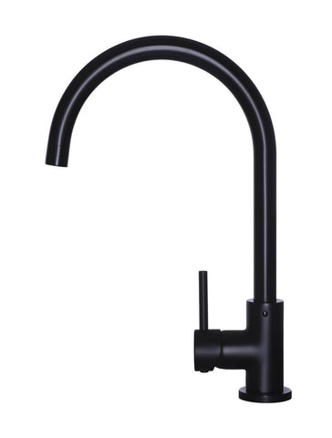 Round Kitchen Mixer Tap - Matte Black