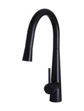 Round Pull Out Kitchen Mixer Tap - Matte Black - MK07